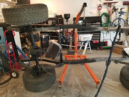 The easy way to paint the bottom of a CJ7 frame