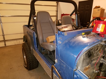 Beginning the CJ7 tub tear down